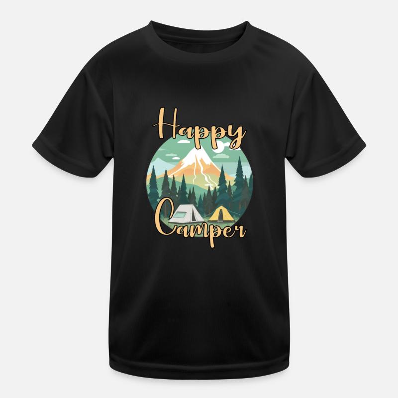 Lustiger Camper und Wanderer Liebhaber Kinder Funktions-T-Shirt