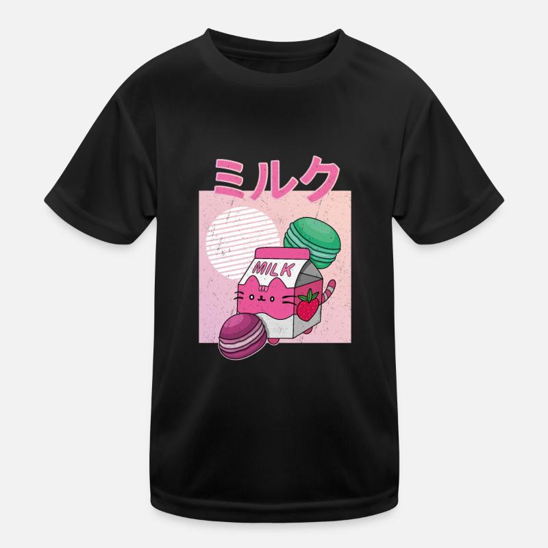 Japan Japanese Drink Strawberry Milkshake Kids Functional T-Shirt