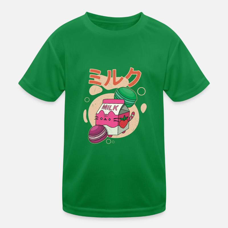 Strawberry Drink Japan Milkshake Macaroons Kids Functional T-Shirt