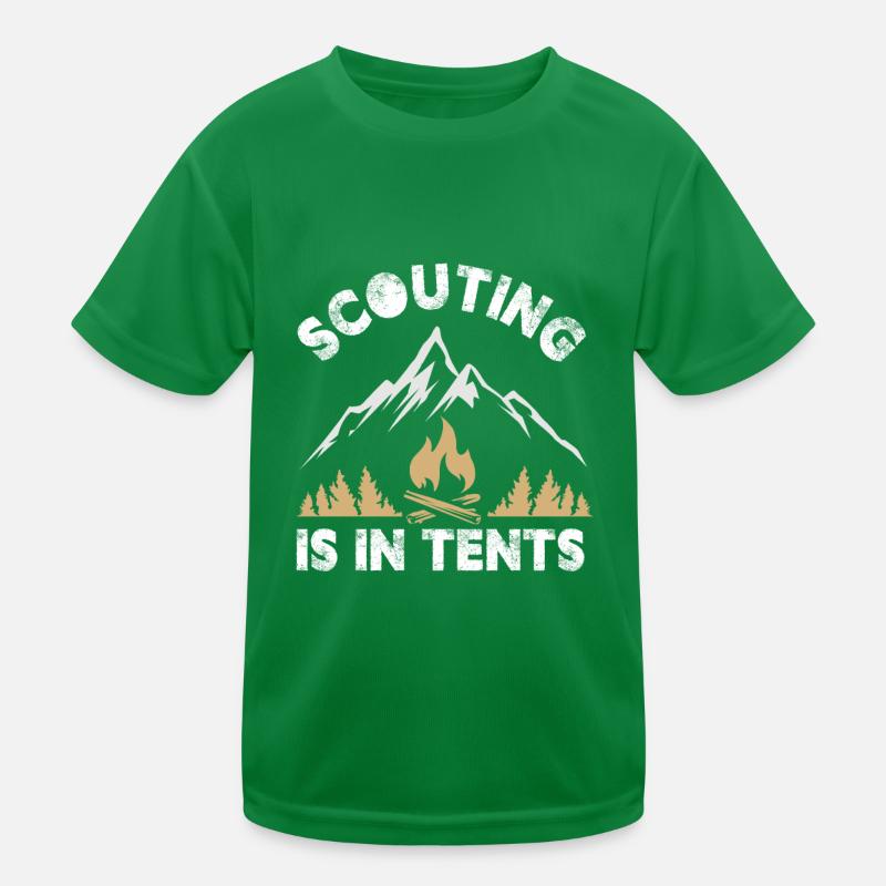 Scouting Is In Tents Kinder Funktions-T-Shirt