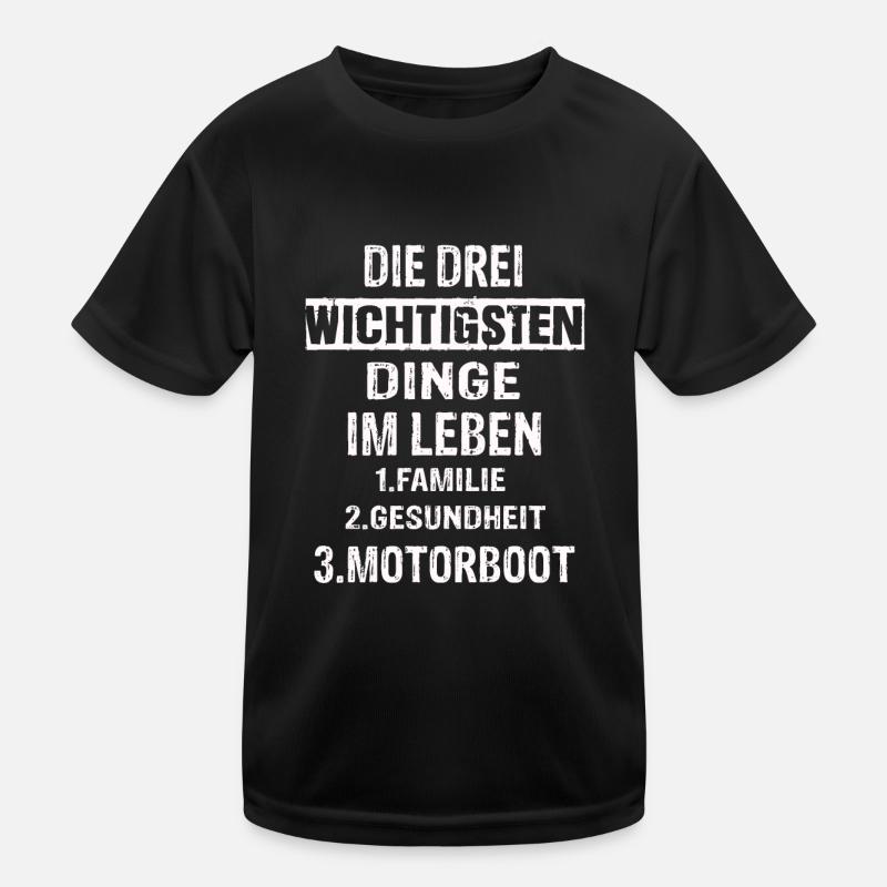 Motorboot Kinder Funktions-T-Shirt