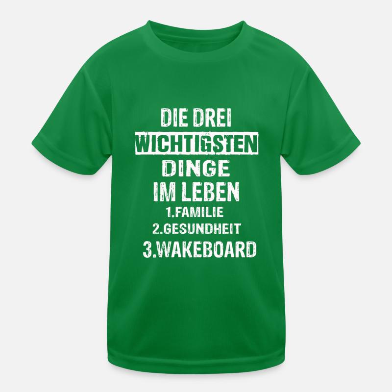 Wakeboard Kinder Funktions-T-Shirt