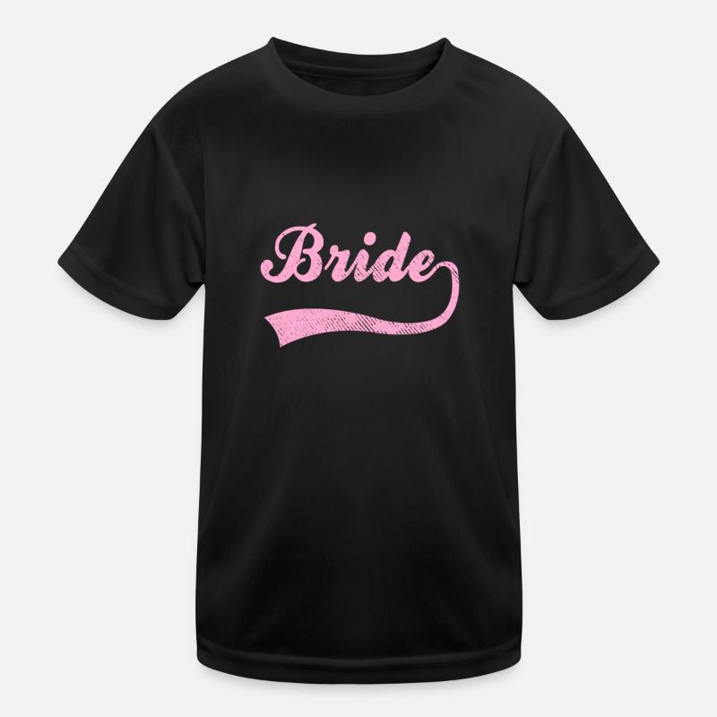 Lettrage de mariée nuptiale T-shirt sport Enfant