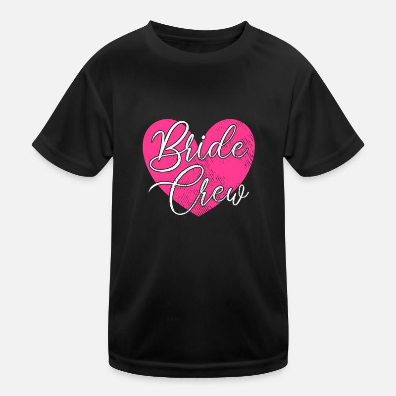 Team Braut bride crew Kinder Funktions-T-Shirt