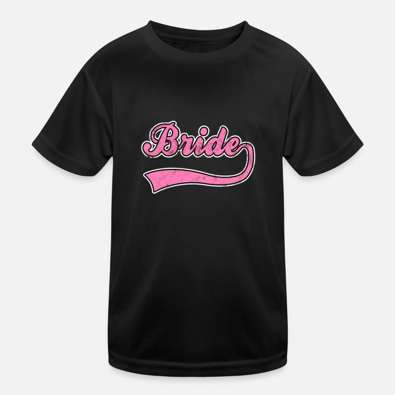 Bridal bride lettering Kids Functional T-Shirt