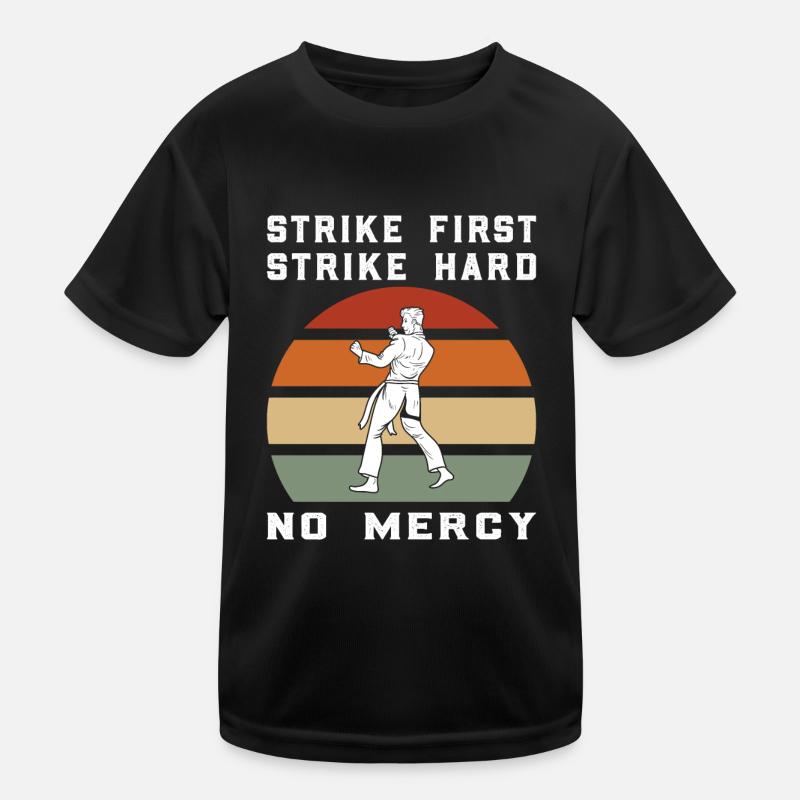 Karate Karatekämpfer Kampfkunst Kinder Funktions-T-Shirt