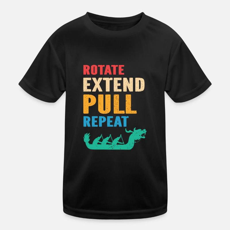 Drachenboot und Drachenboot Crew Kinder Funktions-T-Shirt