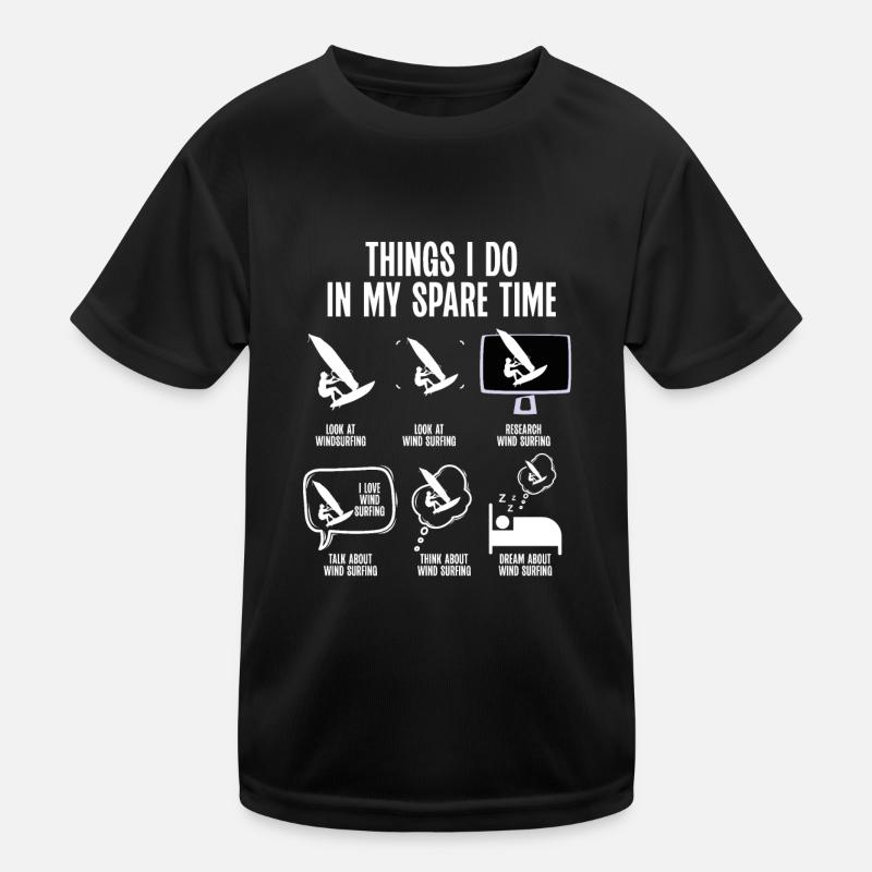 Windsurfen In Meiner Freizeit Kinder Funktions-T-Shirt