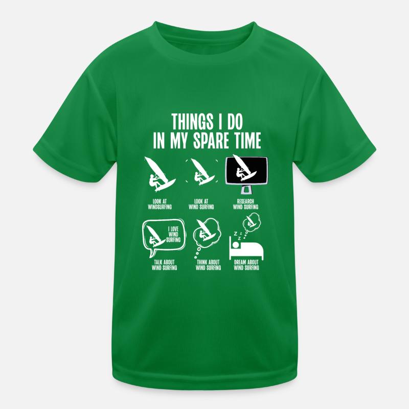 Windsurfen In Meiner Freizeit Kinder Funktions-T-Shirt