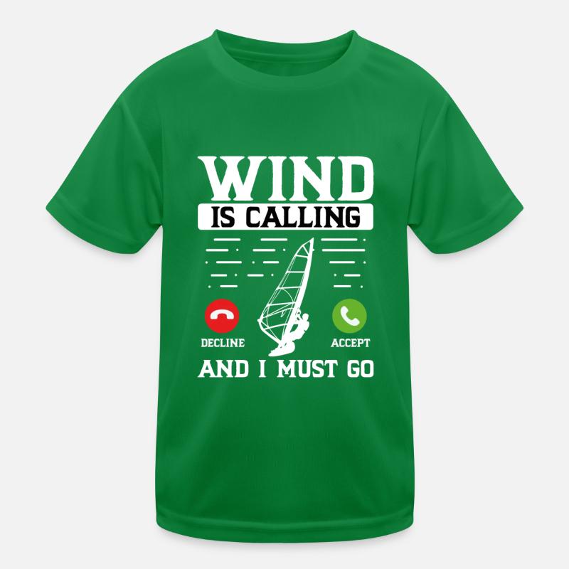 Der Wind Ruft Und Ich Muss Gehen Kinder Funktions-T-Shirt