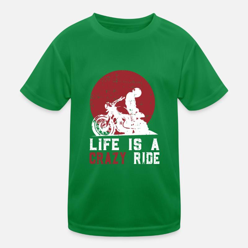 Motorcycle Biker Chopper Born Kids Functional T-Shirt