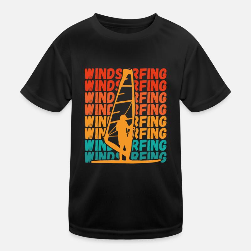 Windsurfer Auf Surfbrett Kinder Funktions-T-Shirt