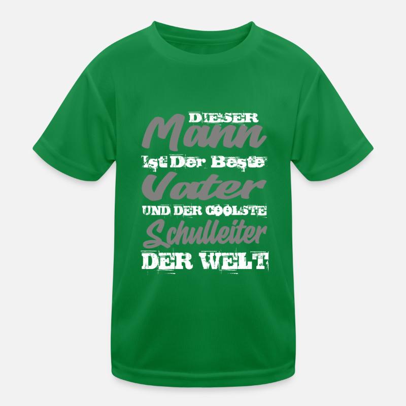 Vater und Schulleiter Kinder Funktions-T-Shirt