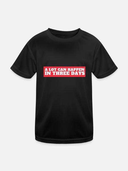 Alot Can Happen In 3 Days, Hallelujah Easter - Kinder Funktions-T-Shirt - Schwarz - Vorne