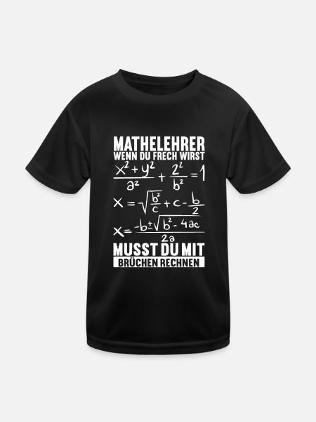 Mathe Mathelehrer - Kinder Funktions-T-Shirt - Schwarz - Vorne