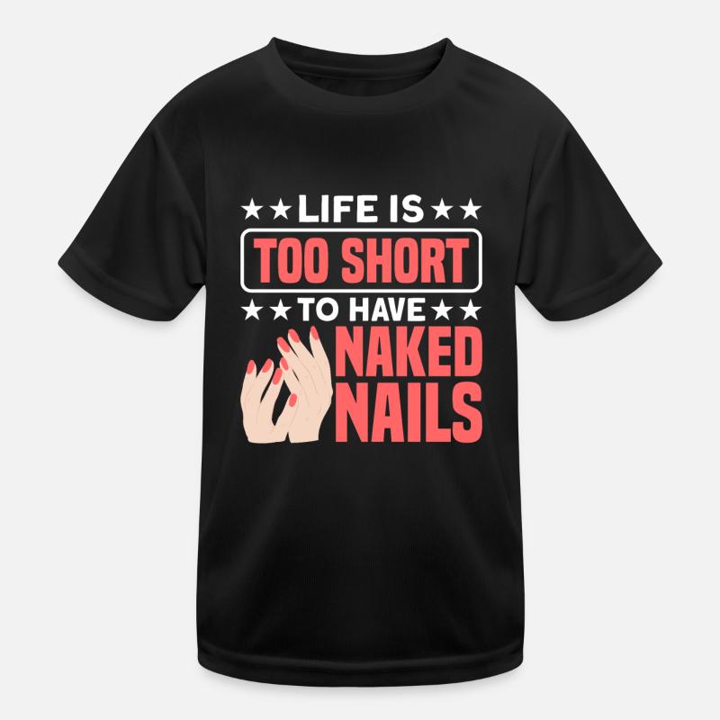 Nagellack Nageldesign Manicure Nagelstudio Nails Kinder Funktions-T-Shirt