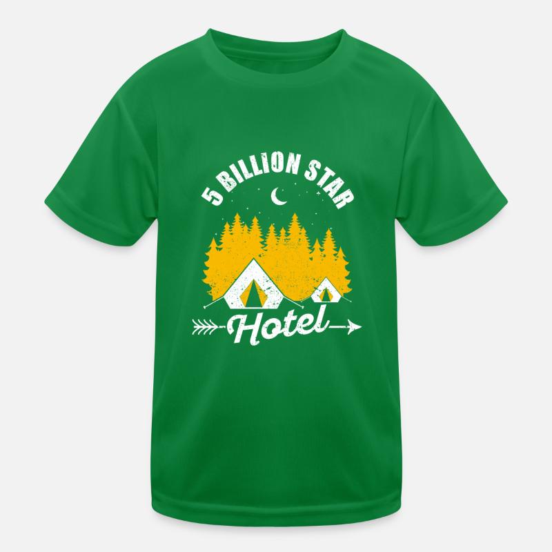 Five 5 billion star hotel camping nature camp Kids Functional T-Shirt