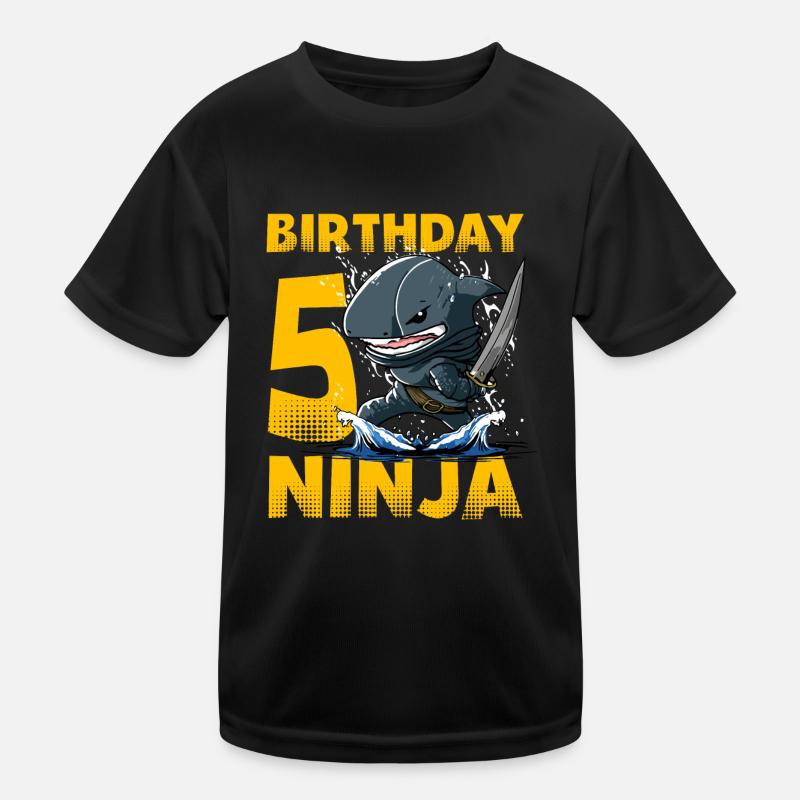 Shark Ninja I’m 5 - Action Anniversaire sous-marin T-shirt sport Enfant