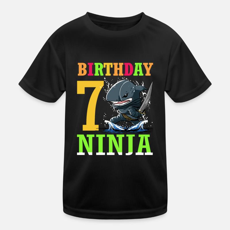 Shark Ninja I am 7 - Action Anniversaire sous-marin T-shirt sport Enfant