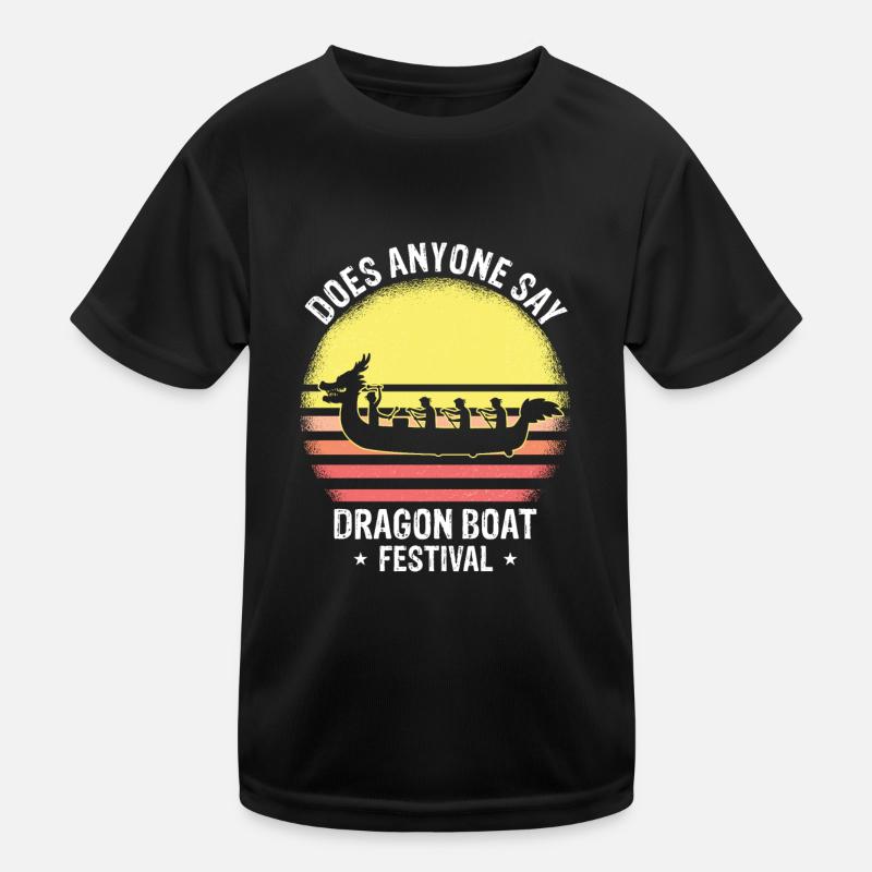 Drachenboot Crew und Drachenbootfahren Kinder Funktions-T-Shirt