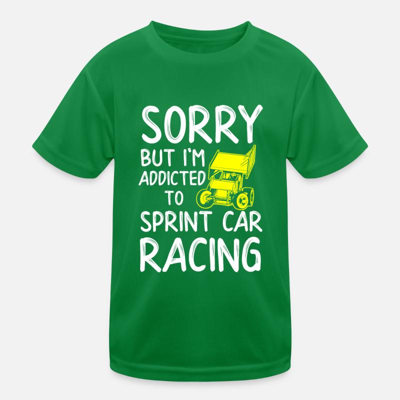 Courses de voitures de sprint, voitures de sprint, courses sur piste de terre T-shirt sport Enfant