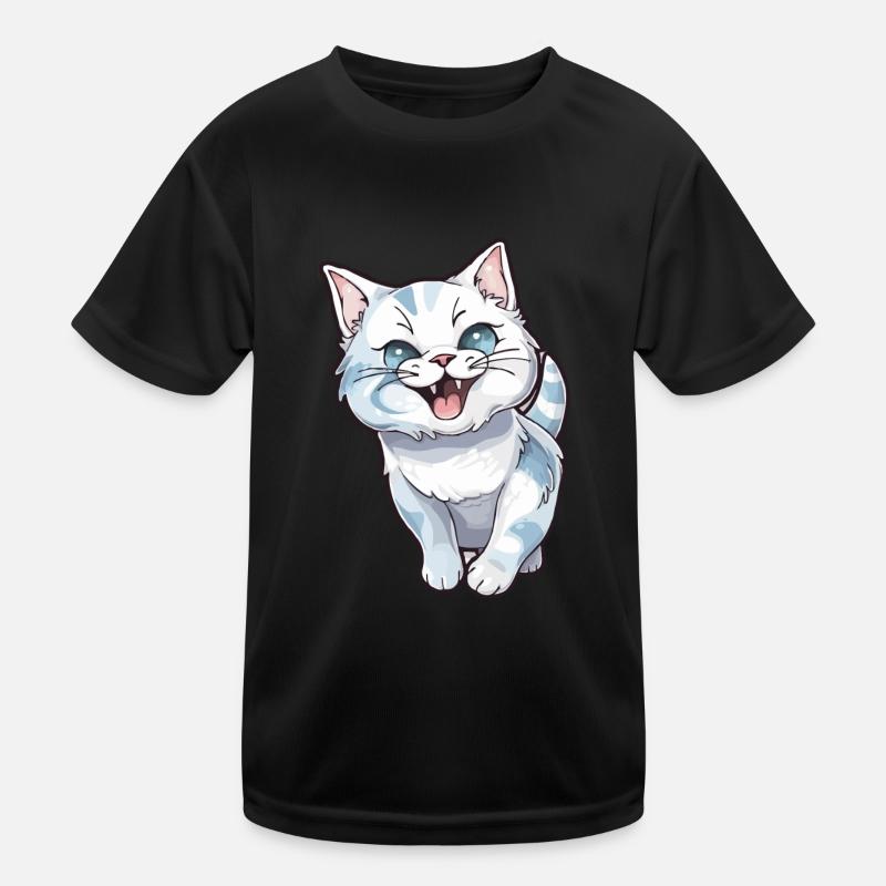 Laughing cute kitten for cat lovers Kids Functional T-Shirt