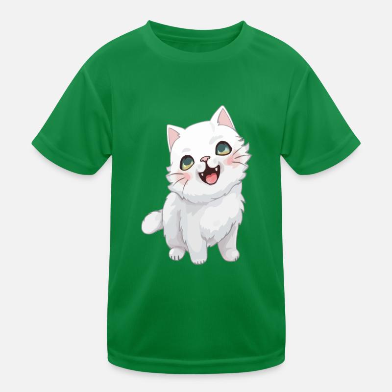 Chaton mignon avec œil de chat pour les amoureux des chats T-shirt sport Enfant