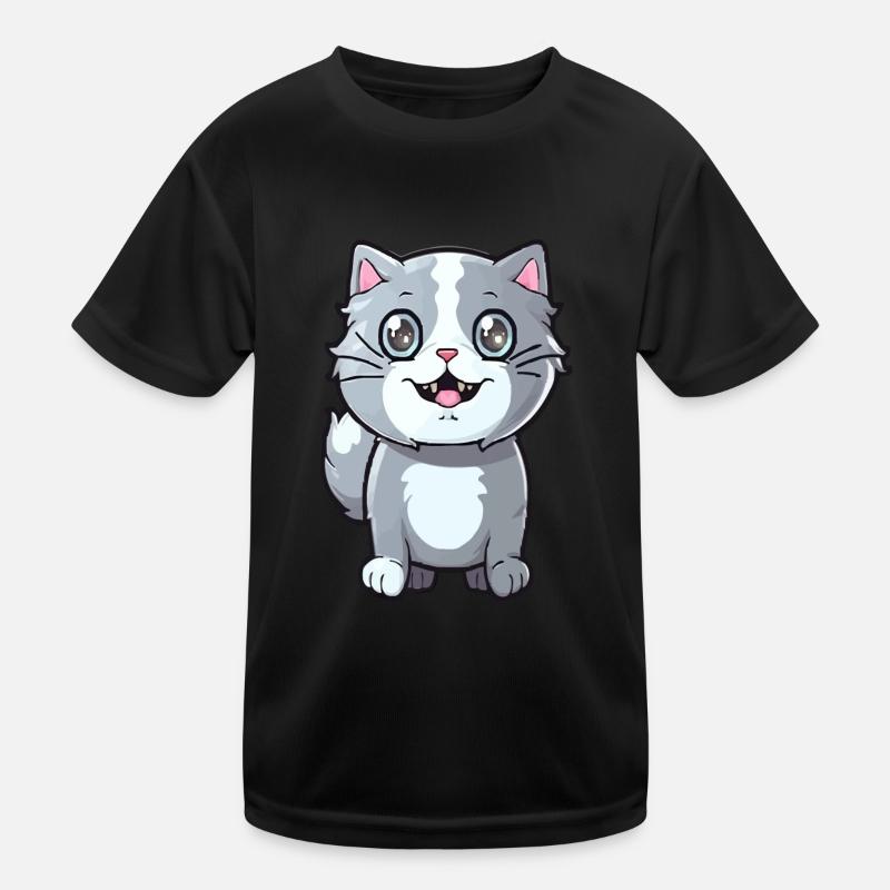 Chaton mignon avec œil de chat pour les propriétaires de chats T-shirt sport Enfant