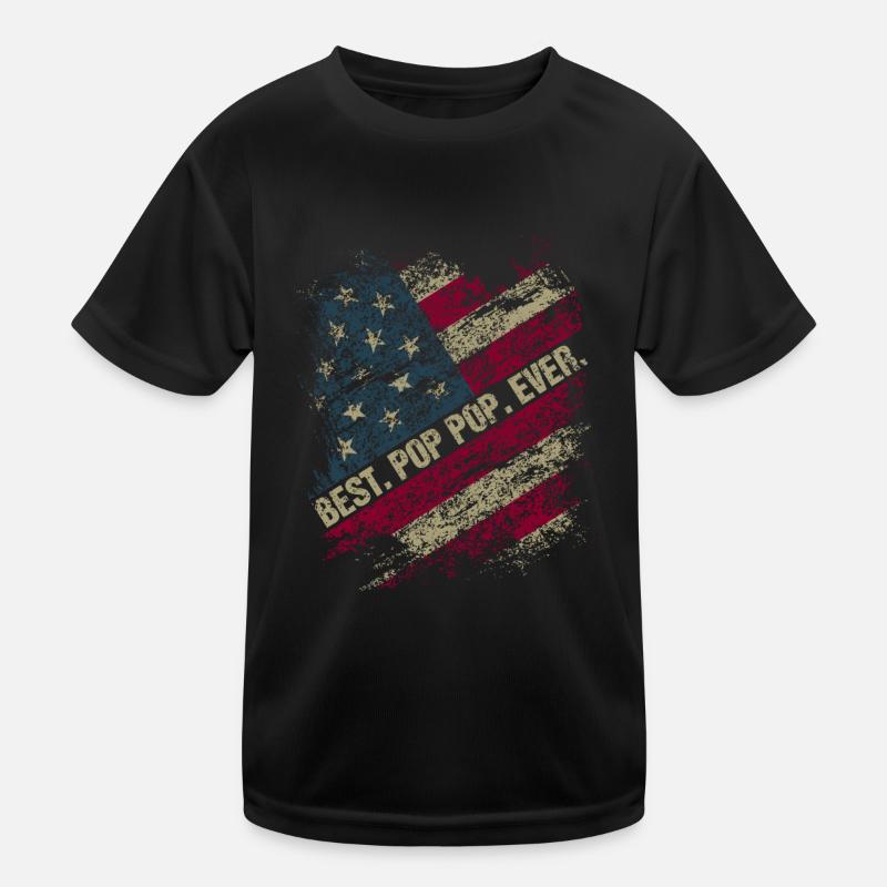 Meilleur grand-père pop-pop drapeau américain idéal pour T-shirt sport Enfant