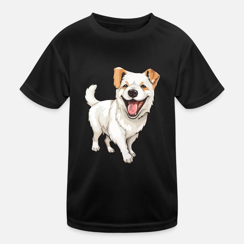 Lachender süßer Hund Kinder Funktions-T-Shirt