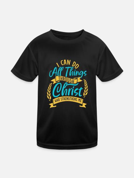 Jesus Christianity God Praying Prayer Pastor - Kinder Funktions-T-Shirt - Schwarz - Vorne