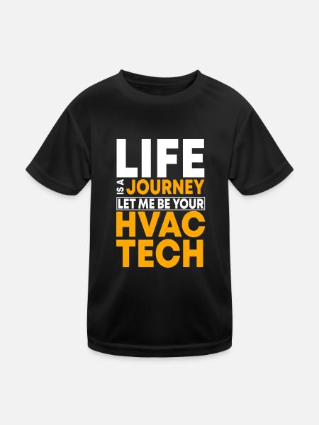 Hlk-techniker - Kinder Funktions-T-Shirt - Schwarz - Vorne