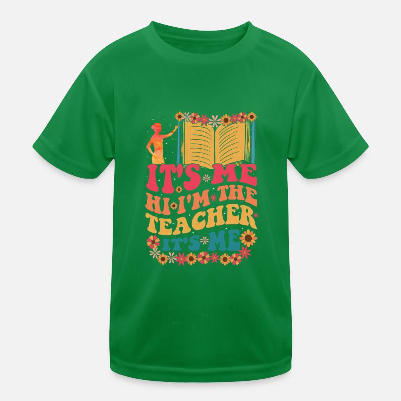 Hallo, ich bin's, ich bin der Lehrer, lustig, groovy Kinder Funktions-T-Shirt