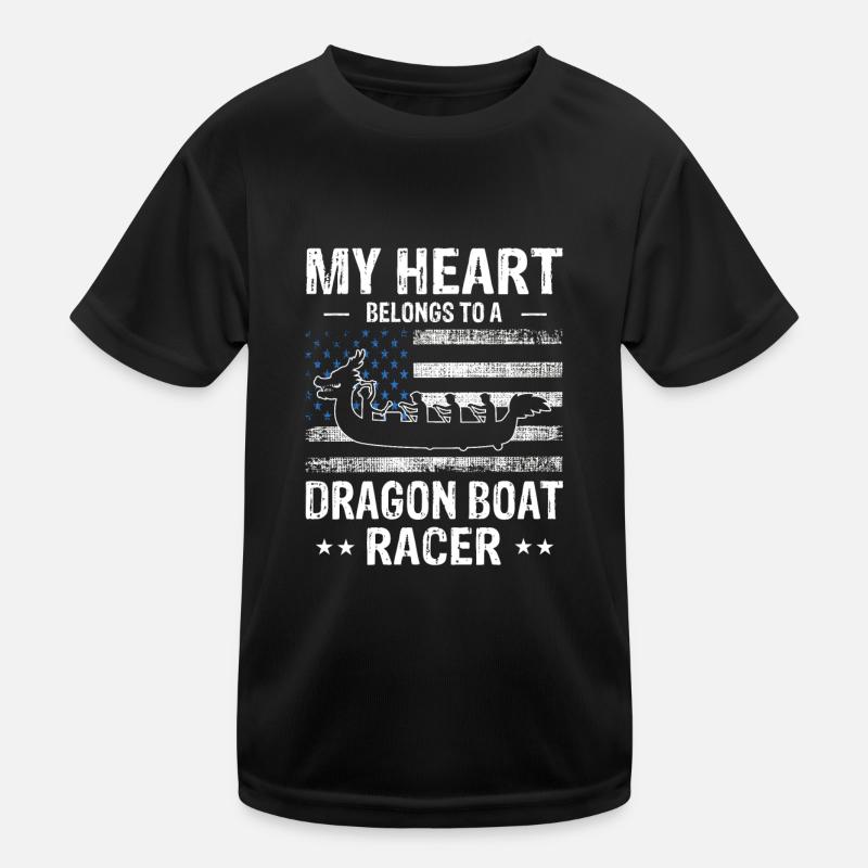 Dragon Boat Racing Theme for Dragon Boating Kids Functional T-Shirt