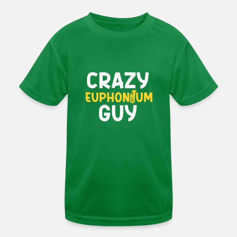 Crazy Euphonium Guy Lustiger Euphoniumist Kinder Funktions-T-Shirt