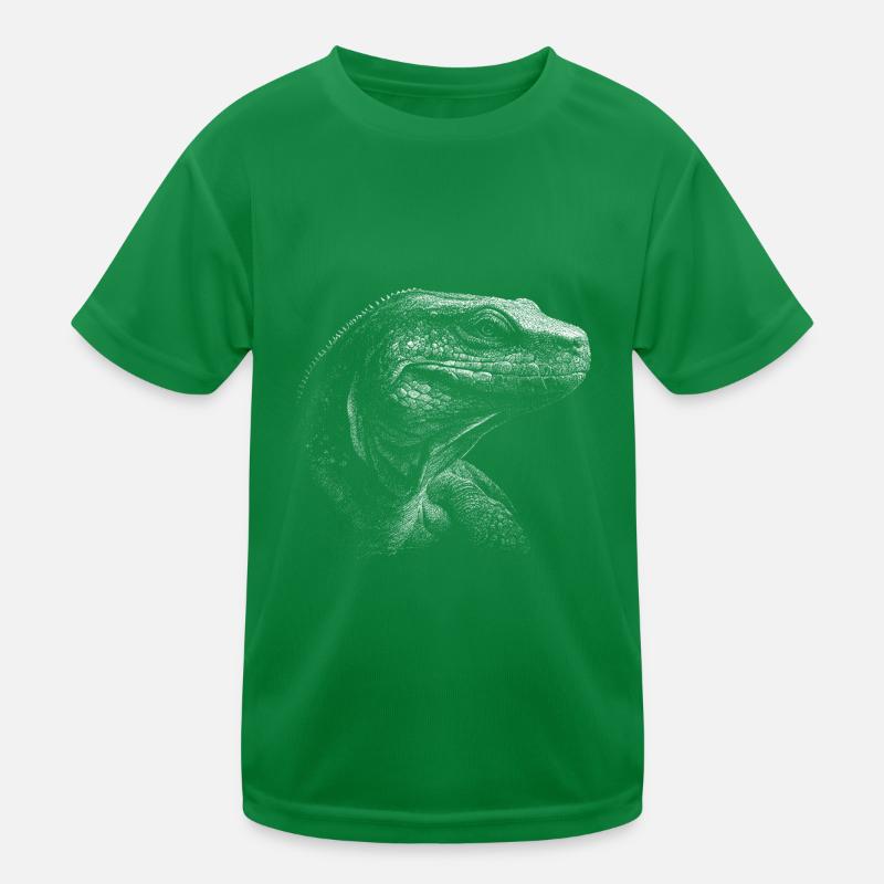 Komodo Dragon Varan Lizard Kids Functional T-Shirt