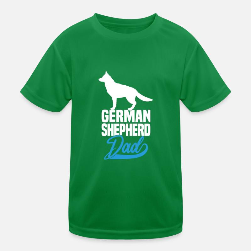 German Shepherd Dad Kinder Funktions-T-Shirt