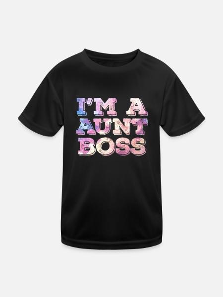Tante Boss Fête des mères Tante Boss Superviseur Maman - T-shirt sport Enfant - noir - Devant