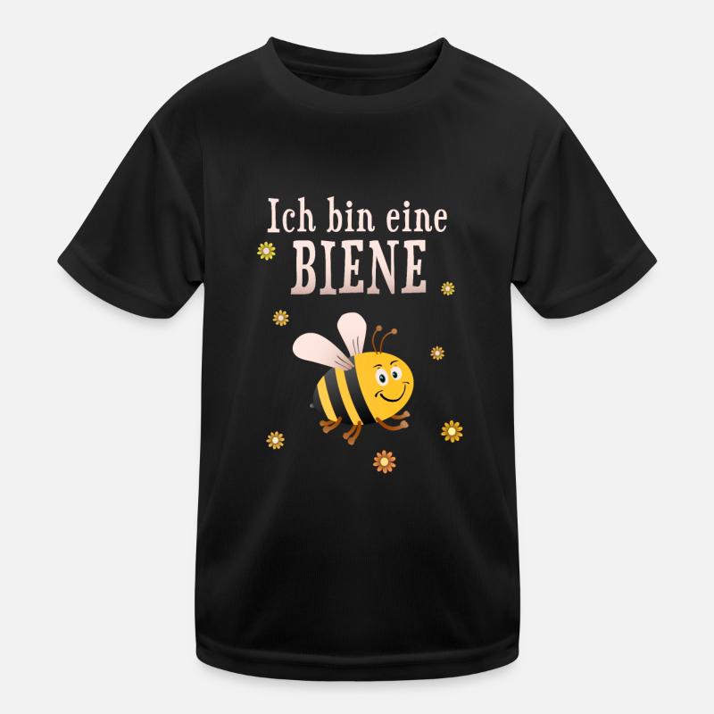 Ich bin eine Biene - Kinder Funktions-T-Shirt - Schwarz