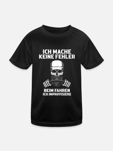 LKW Fahrer Fernfahrer Lastkraftwagen Trucker - Kinder Funktions-T-Shirt - Schwarz - Vorne