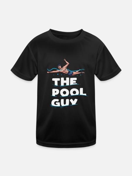 Le gars de la piscine Design pour un nageur de piscine - T-shirt sport Enfant - noir - Devant