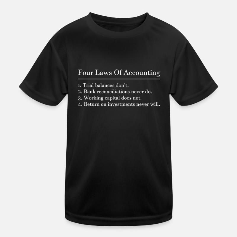 Drôle de comptable CPA Quatre lois des blagues comptables T-shirt sport Enfant