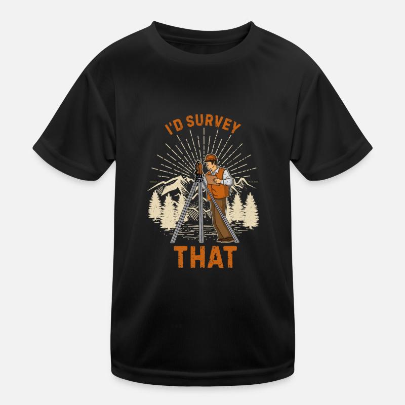 Geomatics Surveying Theodalite Profession Kids Functional T-Shirt
