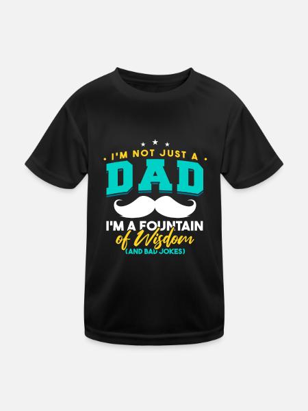 Ich bin nicht nur ein Vater - Kinder Funktions-T-Shirt - Schwarz - Vorne