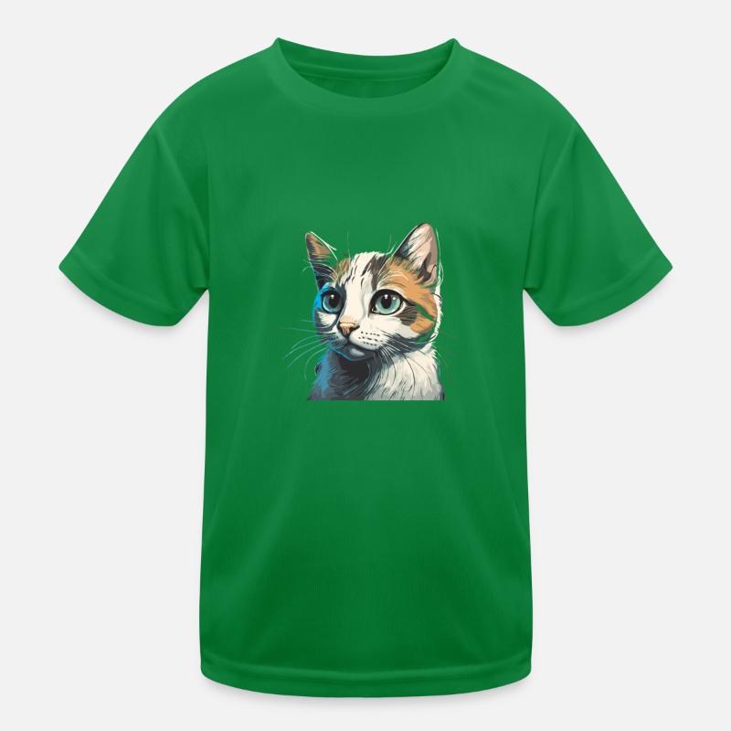 Dessin de chat mignon T-shirt sport Enfant