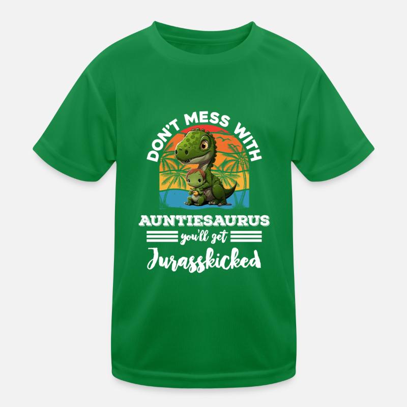 Tantesaurus Muttertag Tanten Auntiesaurus Kinder Funktions-T-Shirt