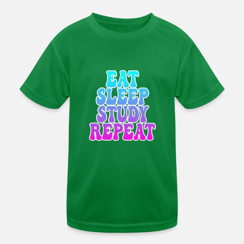 Manger dormir Étudier T-shirt sport Enfant