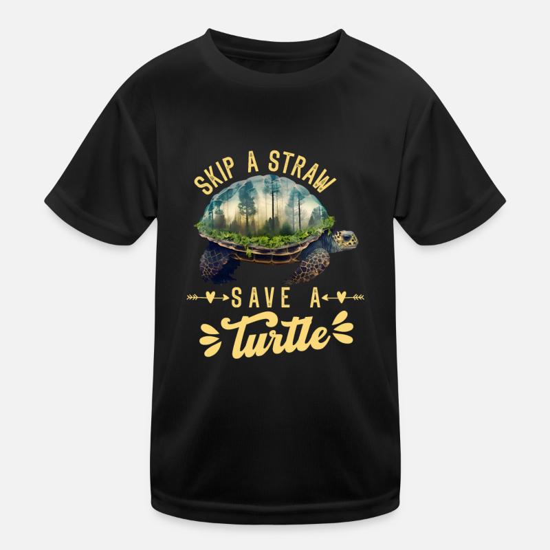Save the turtles Environmental protection ocean Kids Functional T-Shirt