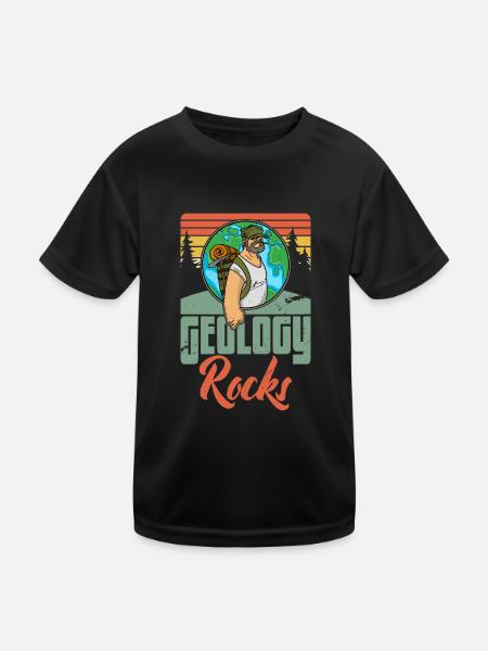 Géologue Profession Géologie Pierres Étude Dicton - T-shirt sport Enfant - noir - Devant