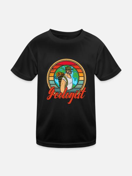Géologue Rock Geology Profession Scientifique - T-shirt sport Enfant - noir - Devant